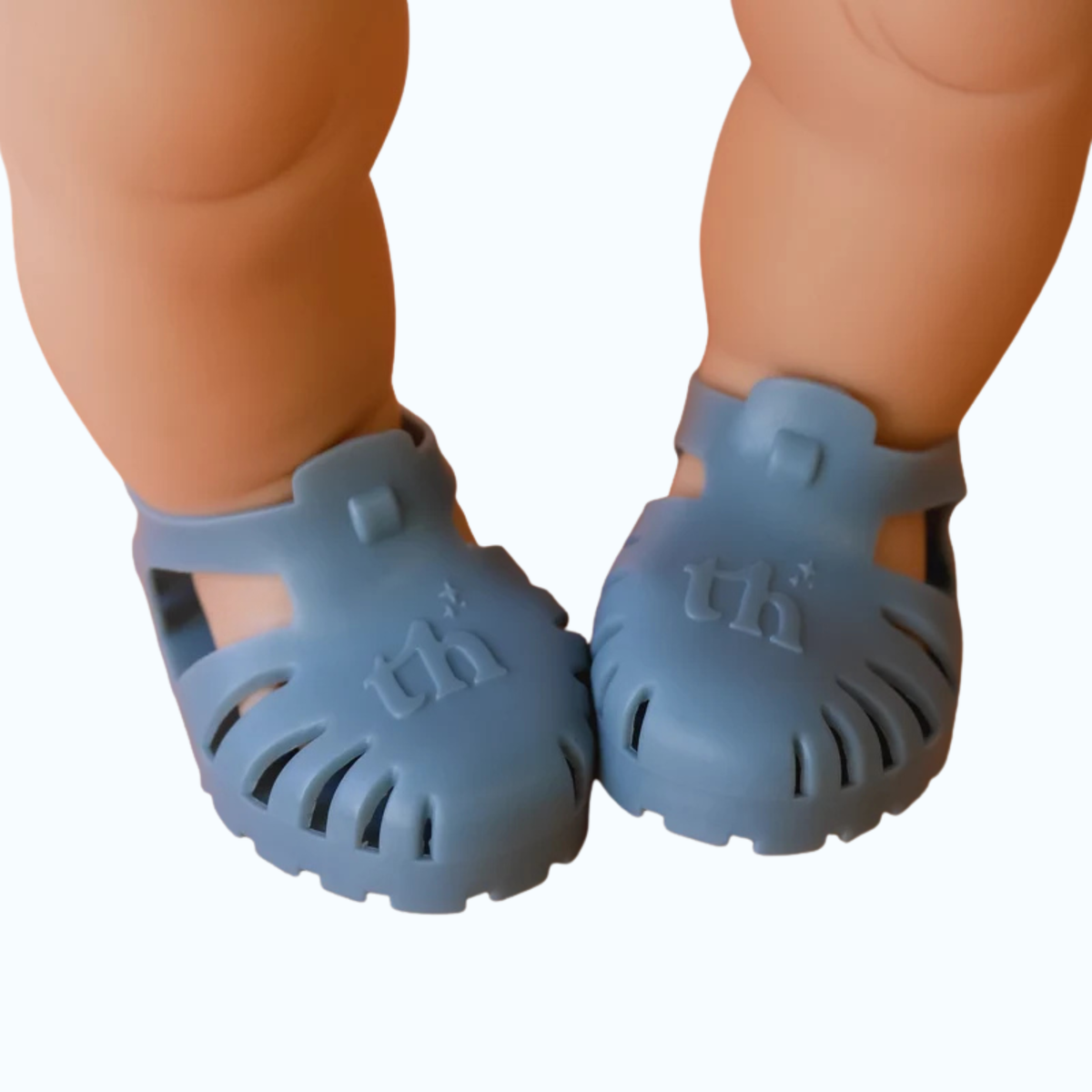 Blue Tiny Tootsies Dolls Jelly Sandals - Tiny Harlow