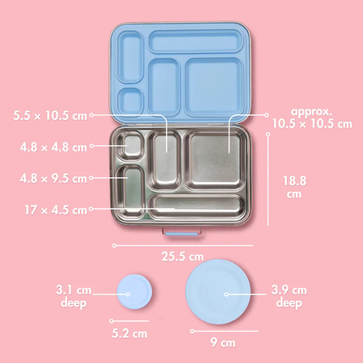 Five Compartment Lunchbox + Snack Pots