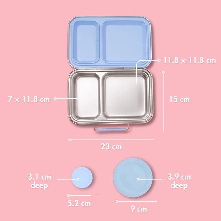 Two Compartment Lunchbox + Snack Pots