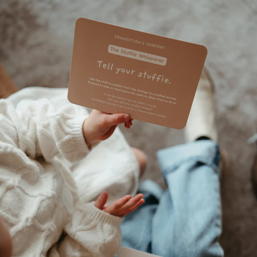 Emotional regulation toolbox with visual prompt cards for children