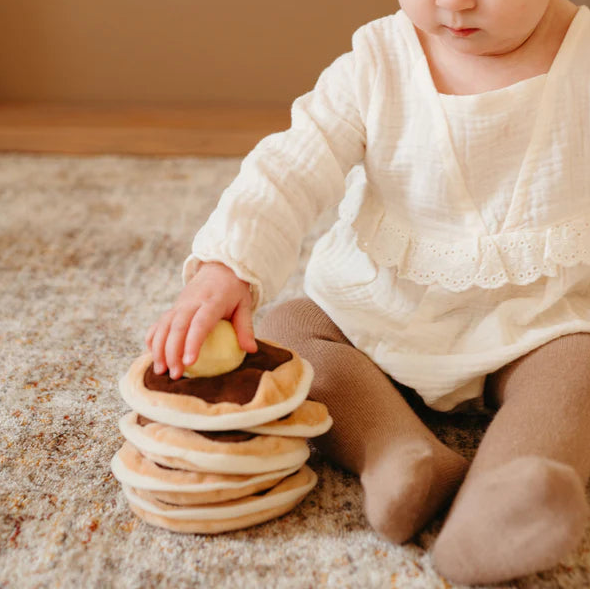 Little Lamb Kind Stacking Pancakes soft pretend play toy set for babies and toddlers