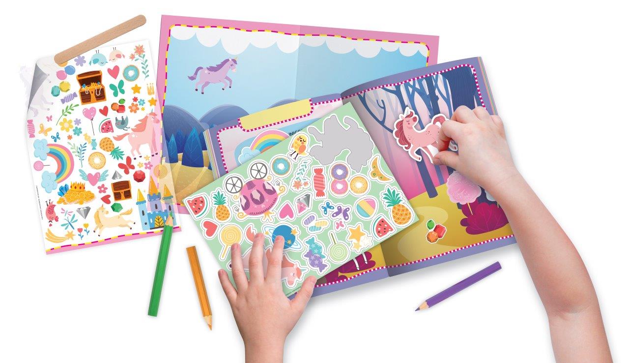 Unicorn themed arts and crafts activity kit for children