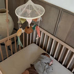 Garden Patch Baby Cot Mobile w/ Rattle - Little Lamb Kind