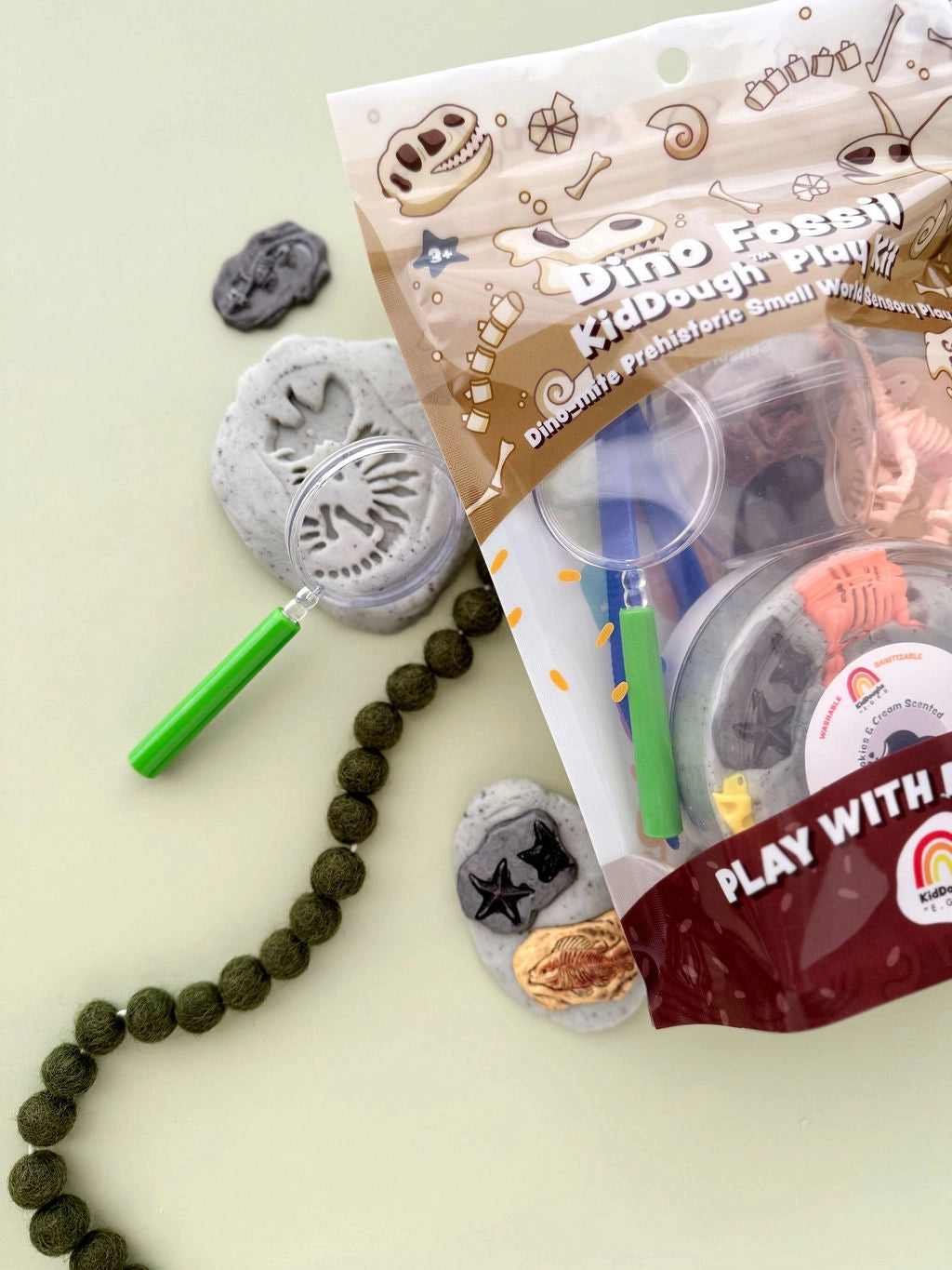 Dinosaur Fossil Dig Playdough Kit - Earth Grown KidDoughs