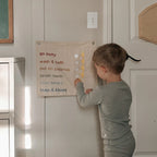 kids bedtime checklist wall hanging