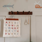 Educational alphabet wall hanging for kids bedroom or playroom