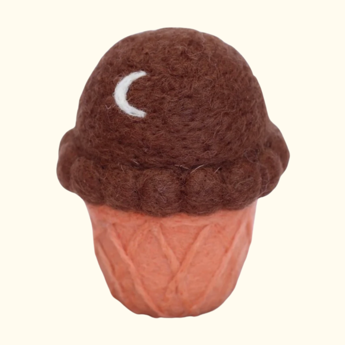 Chocolate Moon Felt Ice-Cream Cone - Juni Moon