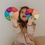 Toddler sensory play bundle with stacking blocks, spinner and emotion cards
