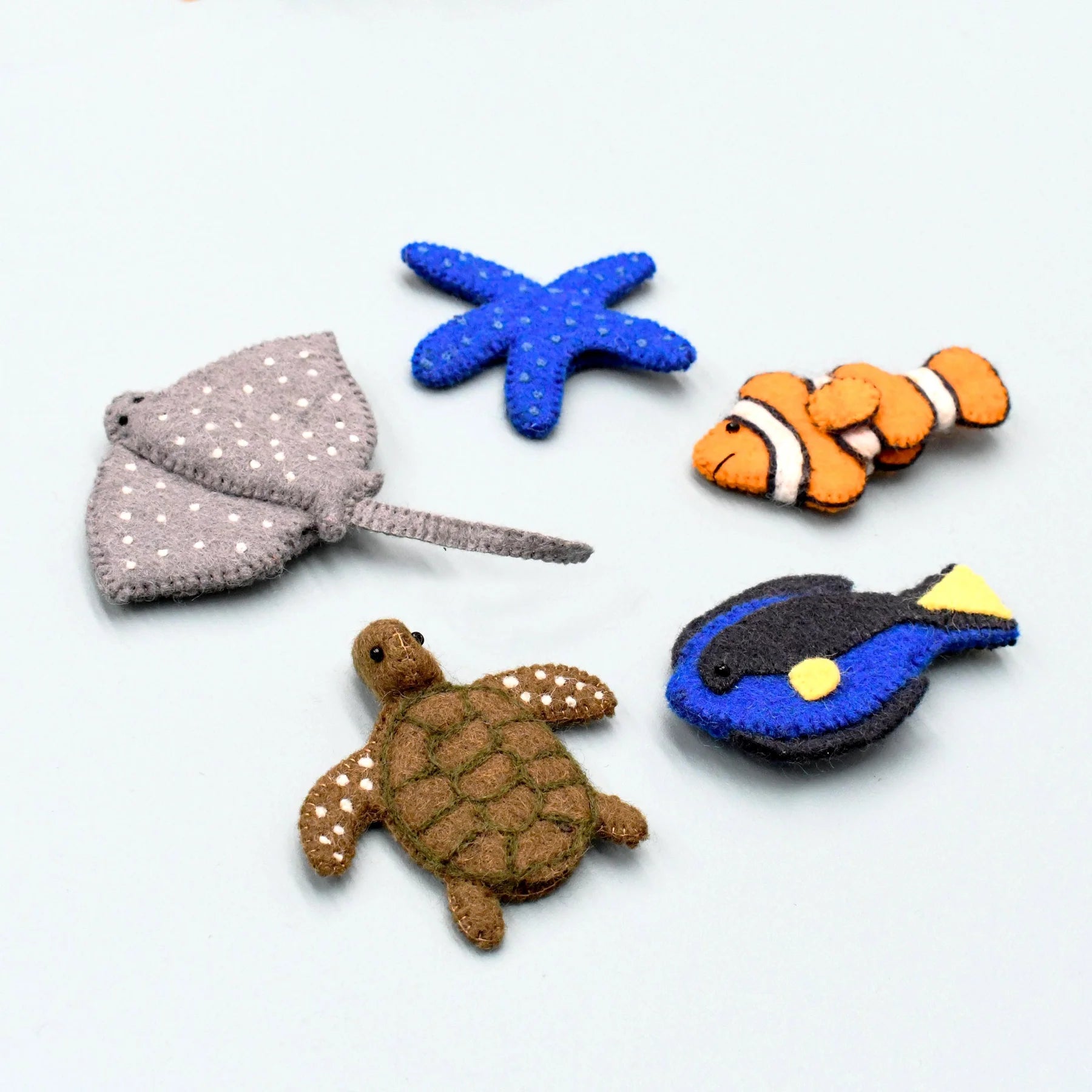 Australian Coral Reef Felt Finger Puppet Set - Tara Treasures
