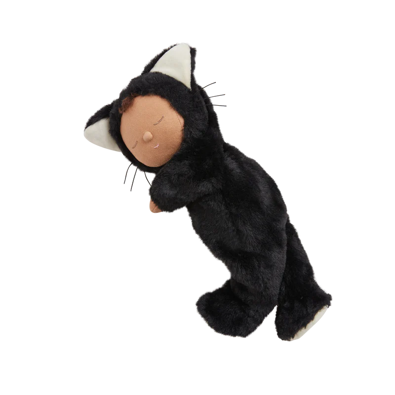 Cozy Dinkum black cat Nox plush doll for gifting and playtime
