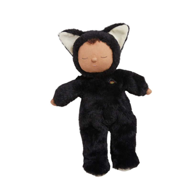 Kids black cat plush doll Cozy Dinkum Nox soft cuddly toy
