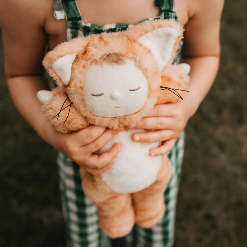Olli Ella cat soft toy doll with fluffy suit and whisker details
