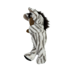 Mini Zebra Cozy Dinkum doll standing in striped suit