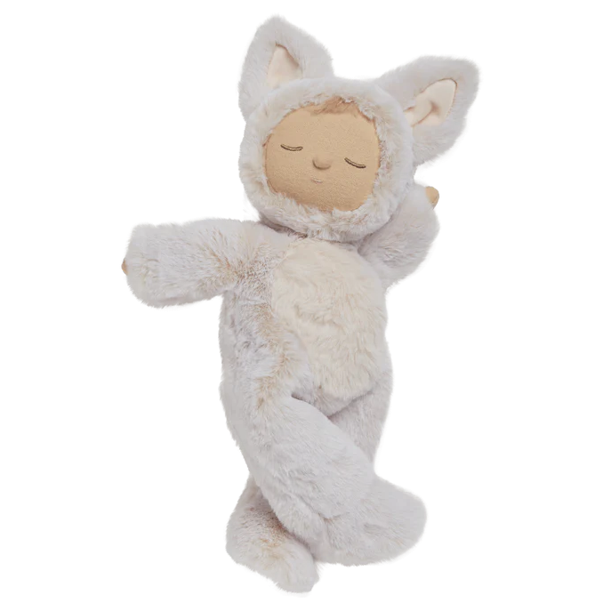 White fox baby toy plush Cozy Dinkum Olli Ella