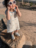 Pansy Bloom Pointelle Tie Dress - FRECKLES the Label