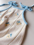 Pansy Bloom Pointelle Tie Dress - FRECKLES the Label