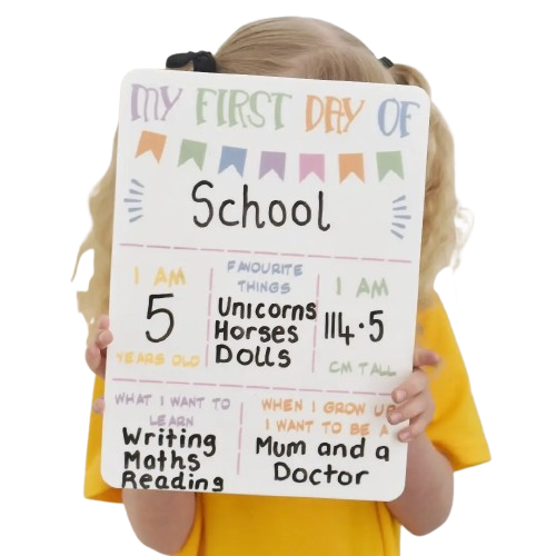 First & Last Day Reversible Board | Pastel