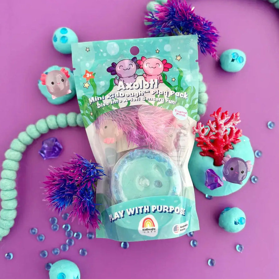 Axolotl Mini Playdough Kit - Earth Grown KidDoughs