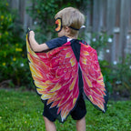 kids firebird costume wings and mask set