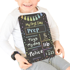 First Day of School Blackboard | Stars