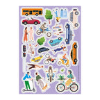 Children's vehicle sticker activity set