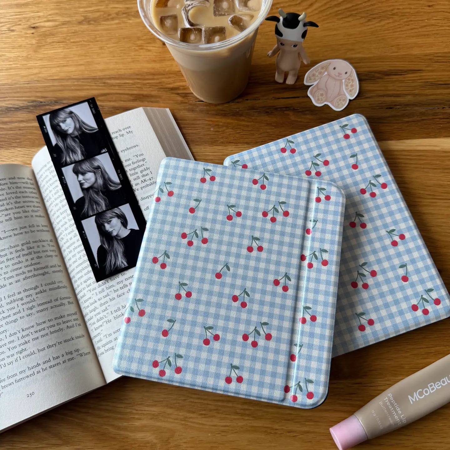Kindle Case | Cherry Blue Gingham