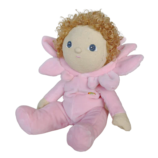 Olli Ella Magnolia Dinky Dinkum doll with flower hood pink
