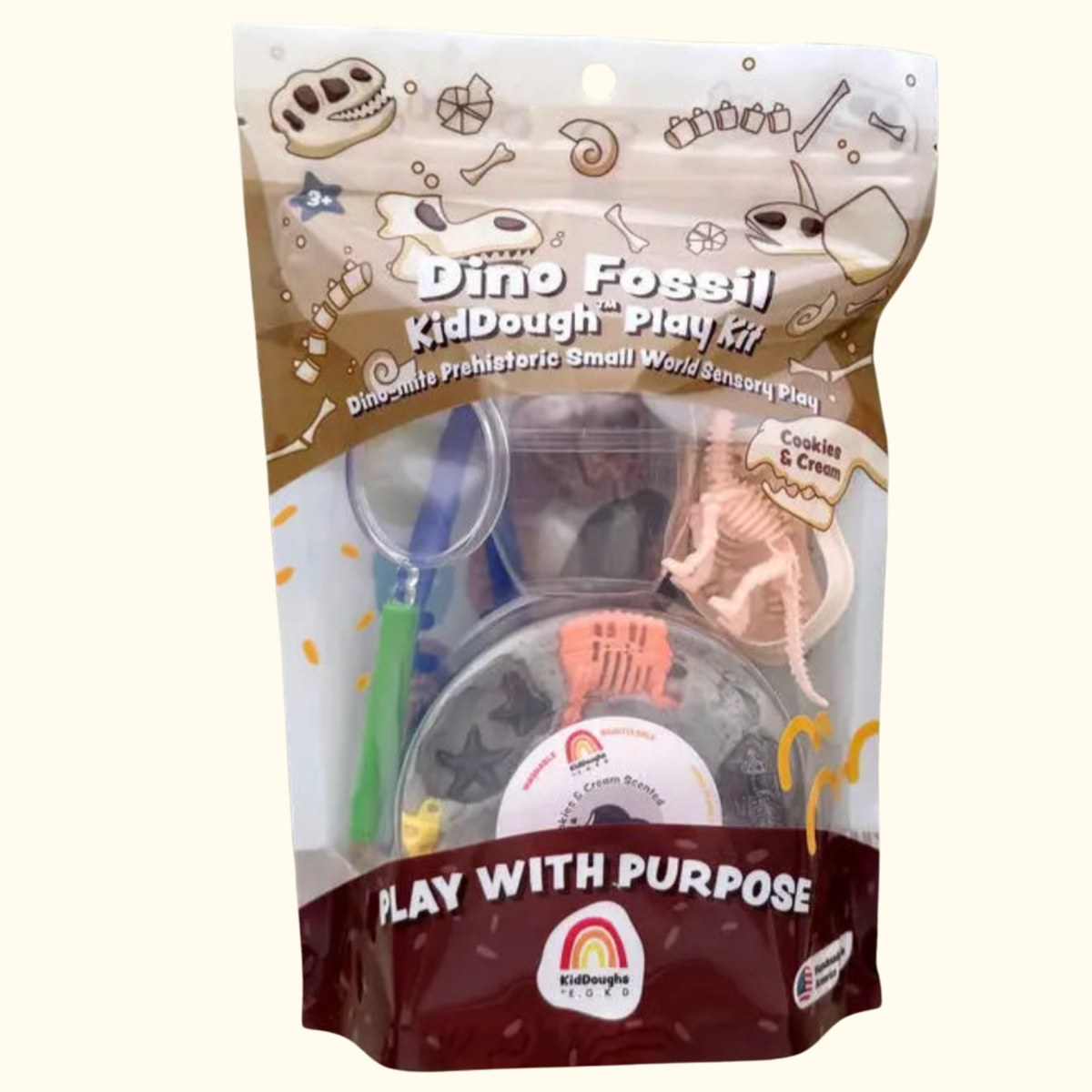 Dinosaur Fossil Dig Playdough Kit - Earth Grown KidDoughs