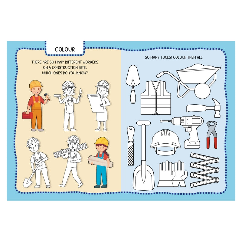Vehicle themed activity kit for children