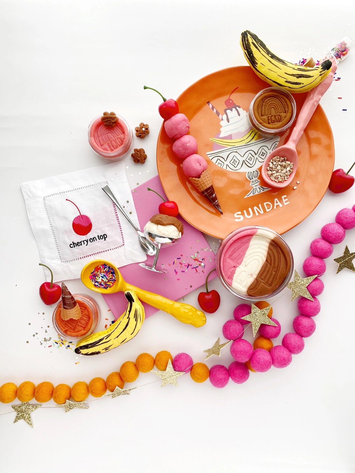 Ice-Cream Sundae Playdough Kit - Earth Grown KidDoughs