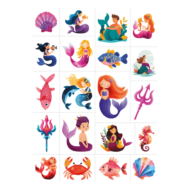Mermaid Temporary Tattoos - Sassi
