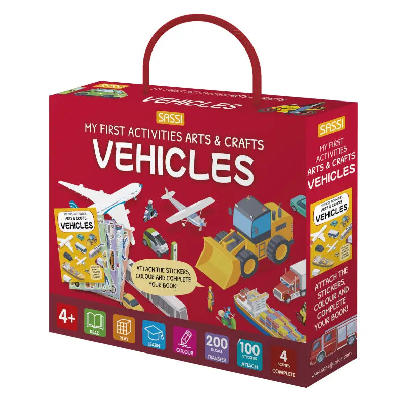 Vehicles Sticker & Activity Kit by Sassi Arts & Crafts