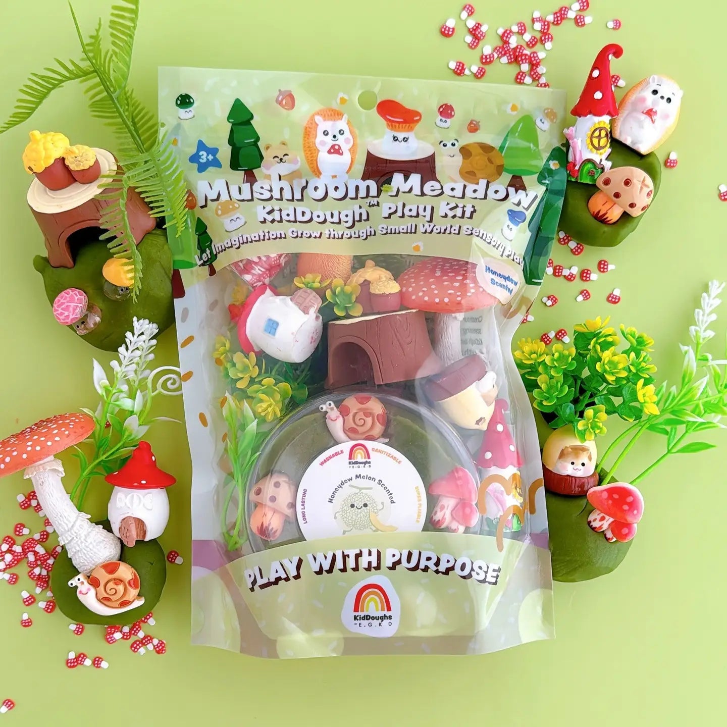 Mushroom Meadow Sensory Playdough Kit - Earth Grown KidDoughs