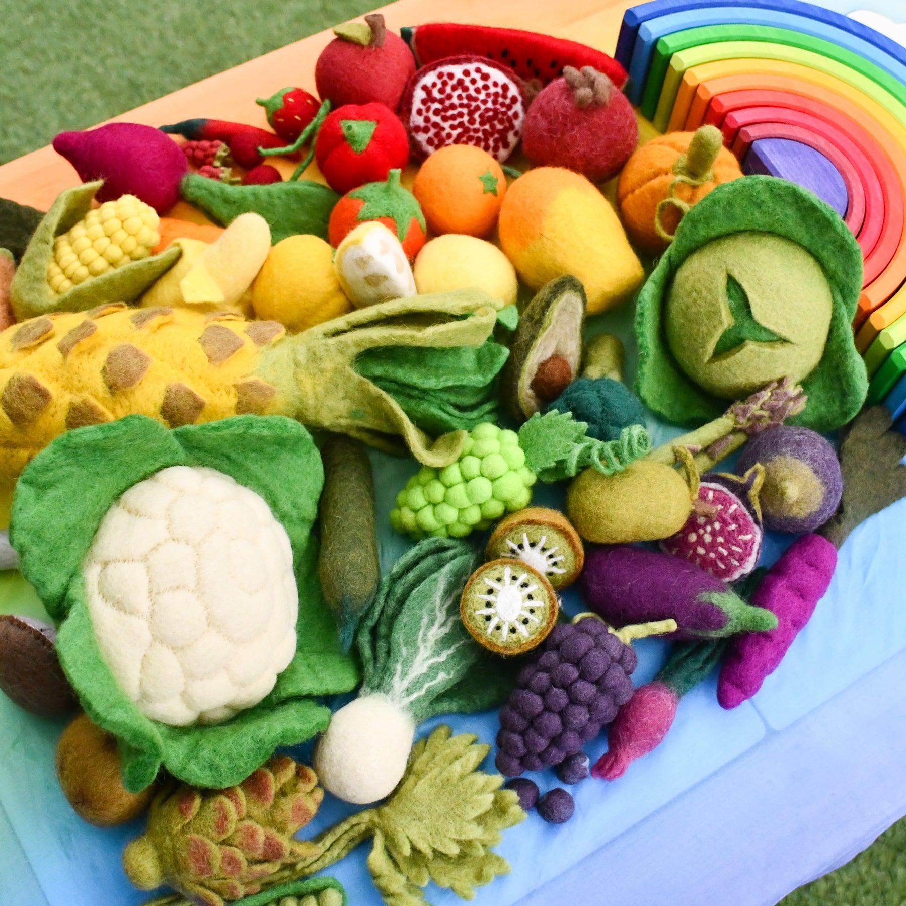 Market Vegetable + Fruit Set Felt Food - Tara Treasures