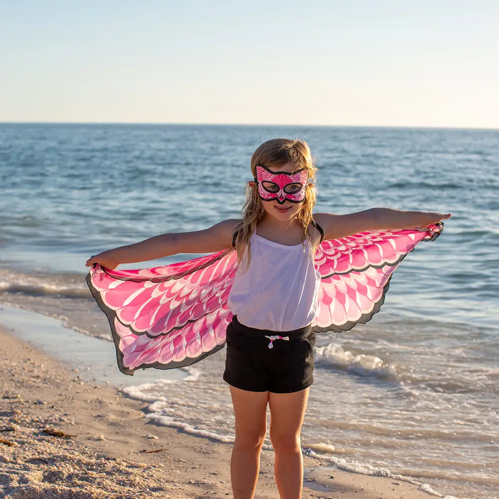 kids imaginative play flamingo costume set