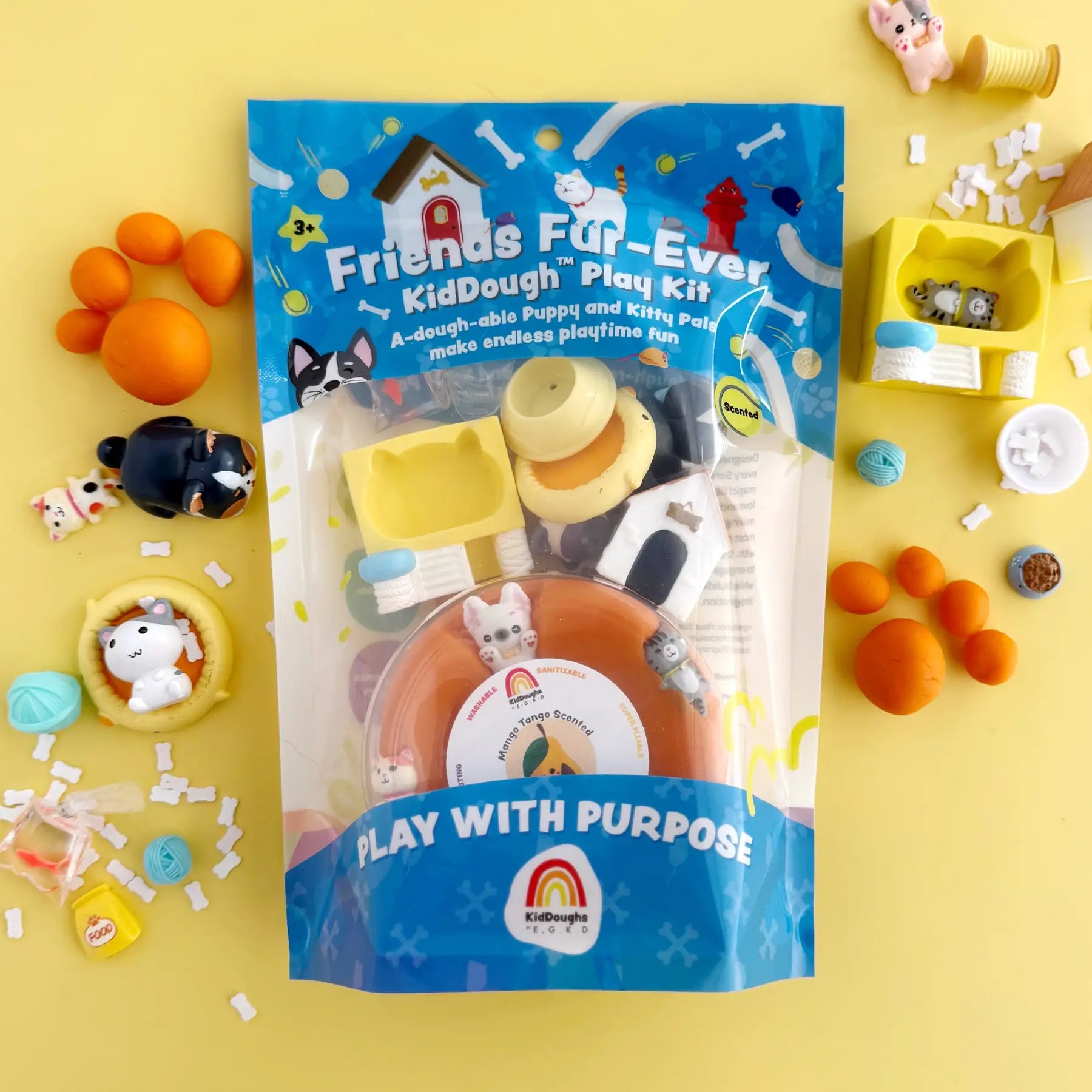 Friends Fur-ever Sensory Playdough Kit - Earth Grown KidDoughs