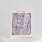 baby dolls carrier made by tiny harlow in packaging to show good for gifting and pretend play, the print is lilac cherry