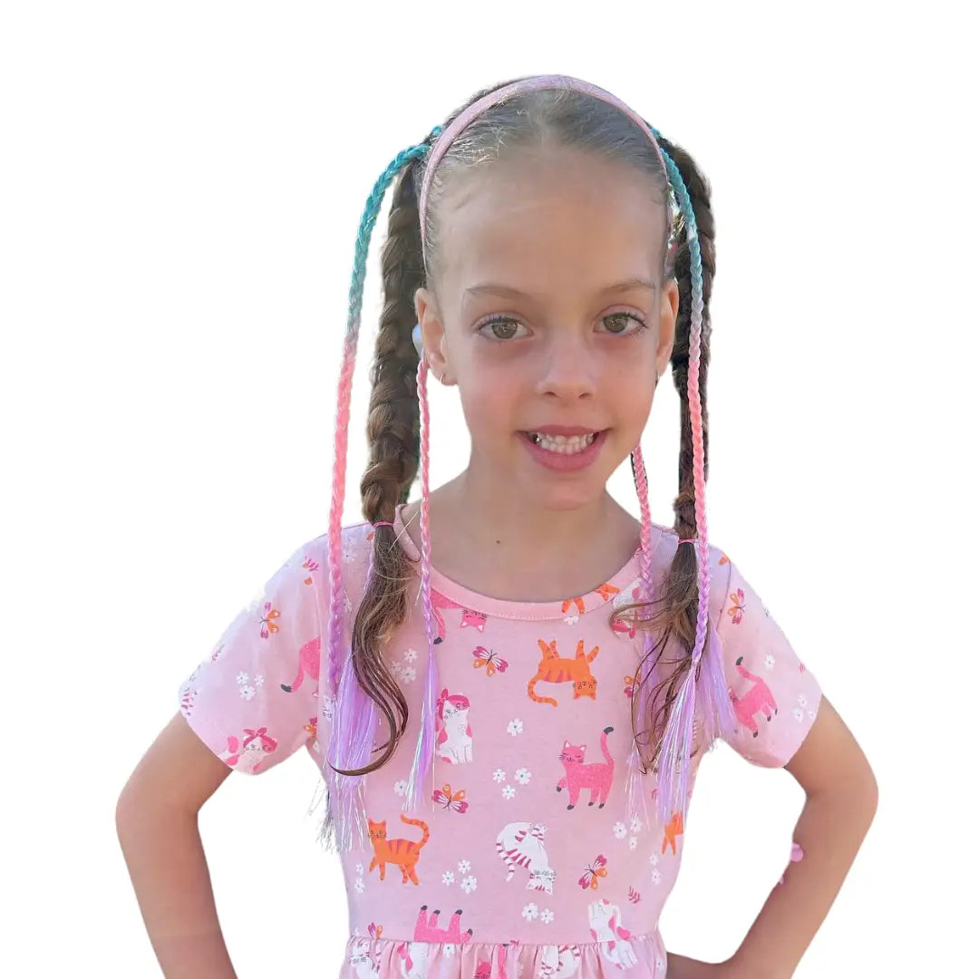 Little Plaited Ponytail Extension Set | Sunshower | 16"