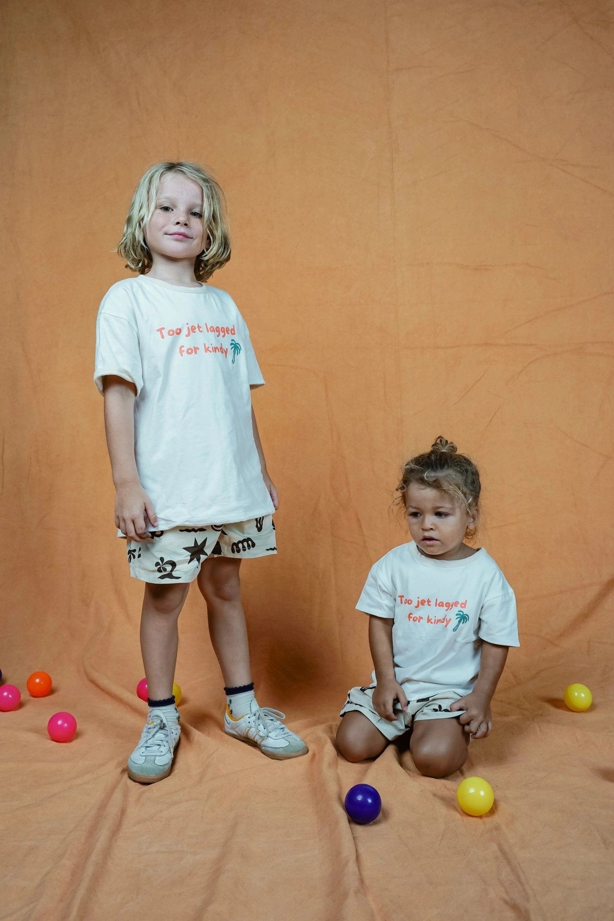Kids reversible t-shirt with Island Home graphic artwork