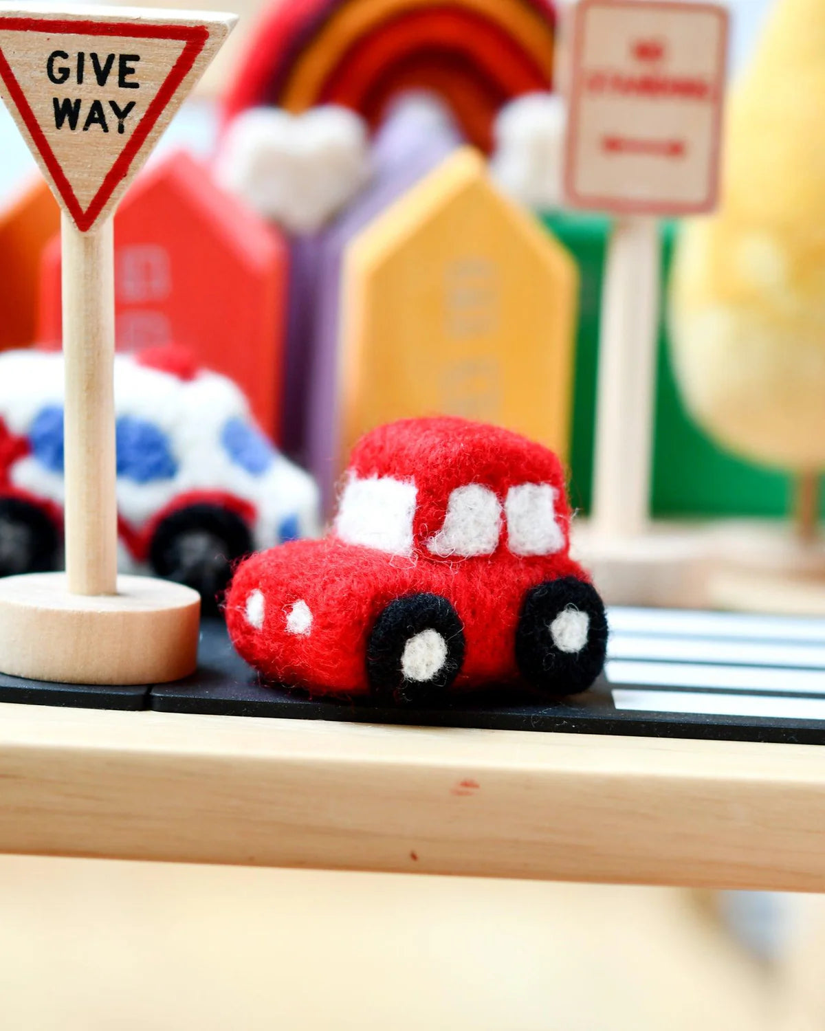 Red Car Vehicle Felt Toy - Tara Treasures