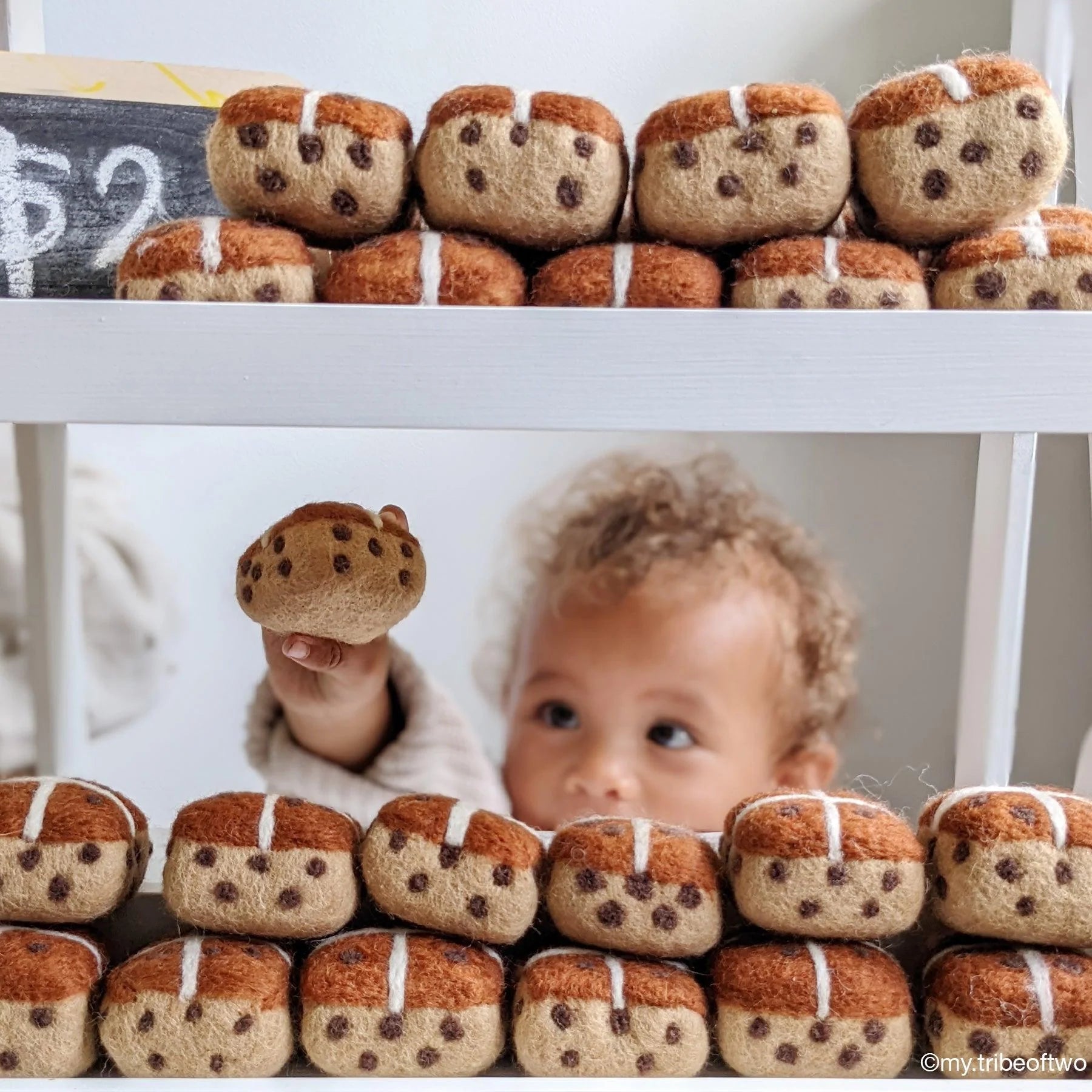 Hot Cross Bun Felt Food - Tara Treasures