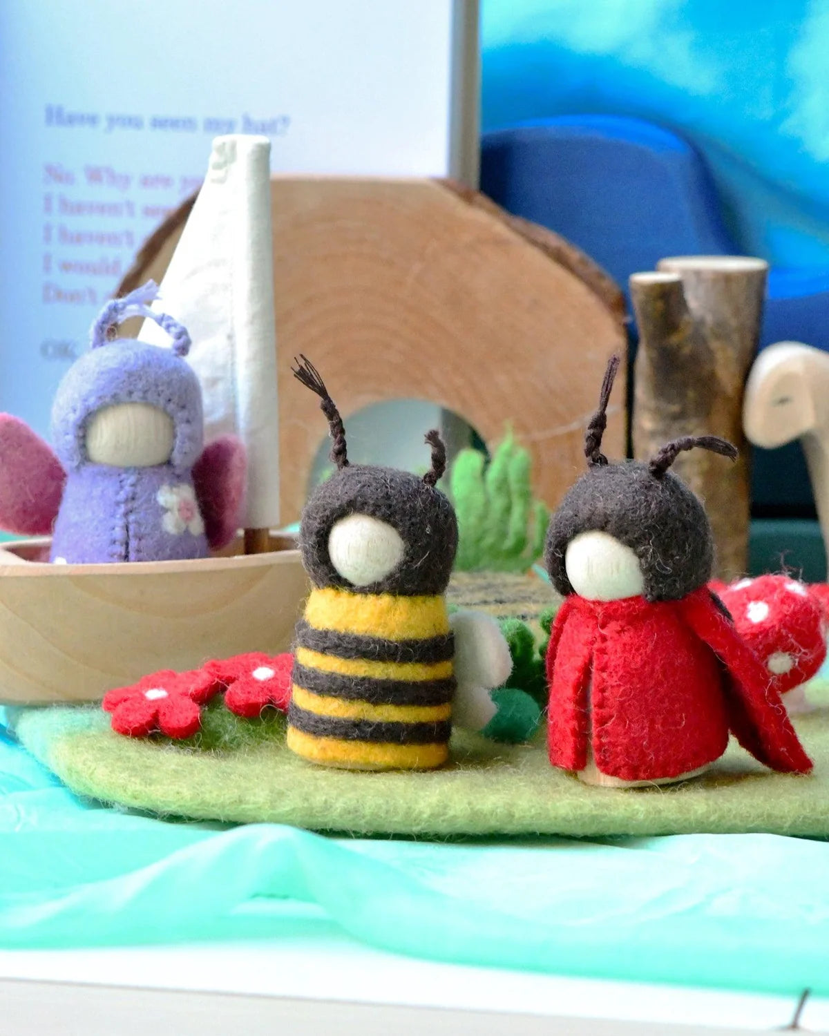 Bugs Felt Peg Doll Set - Tara Treasures