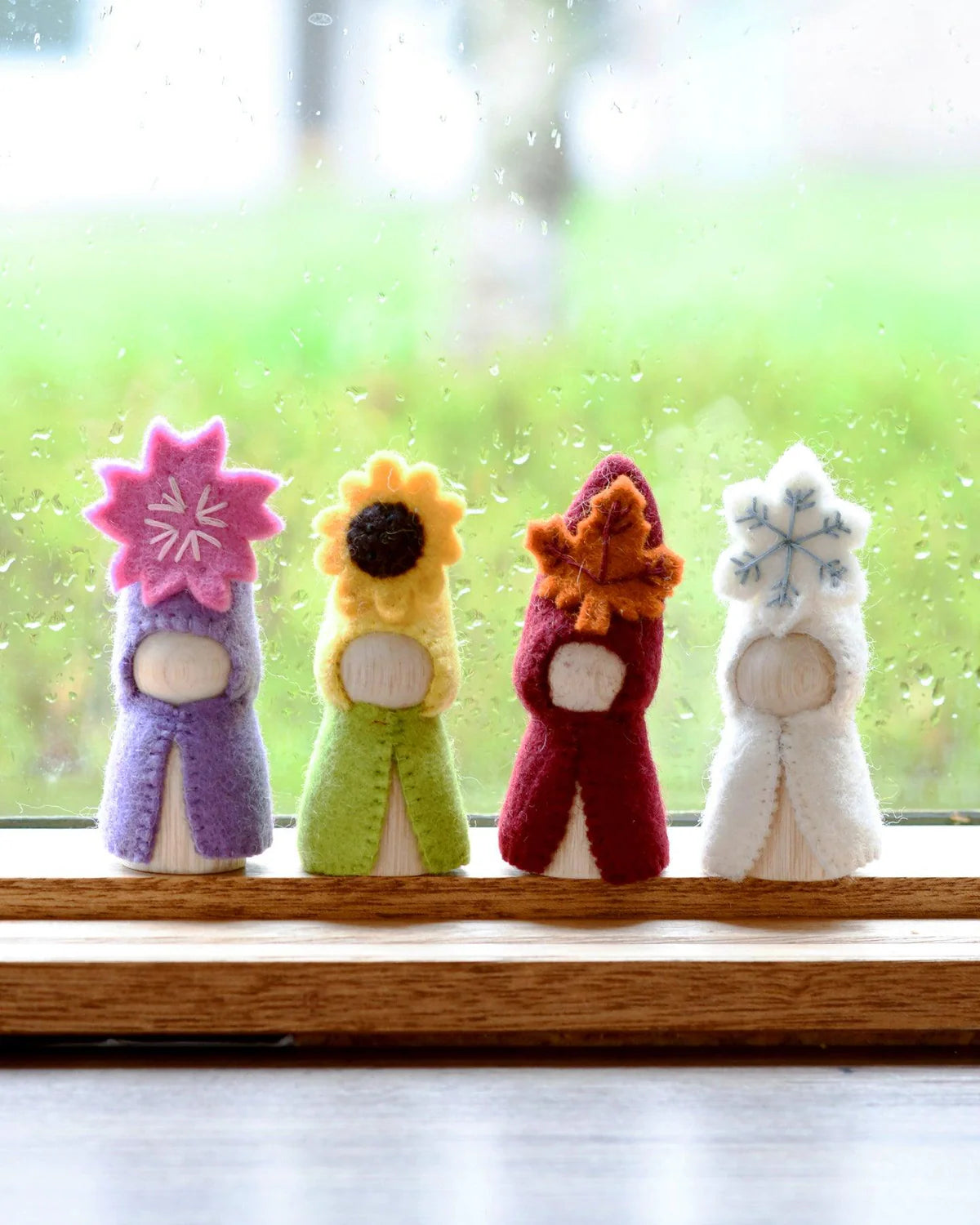 Four Seasons Felt Peg Doll Set - Tara Treasures