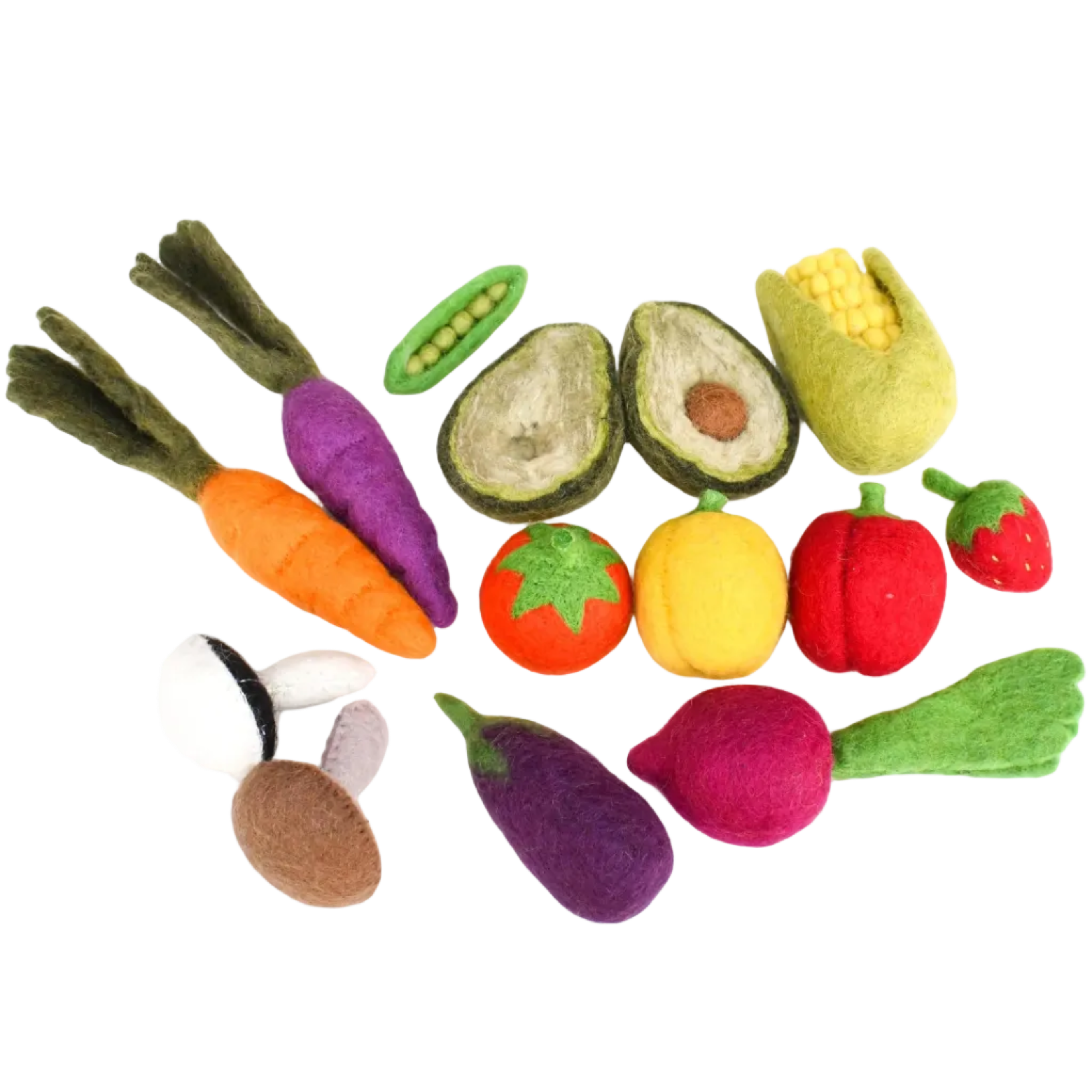 Market Vegetable + Fruit Set Felt Food - Tara Treasures
