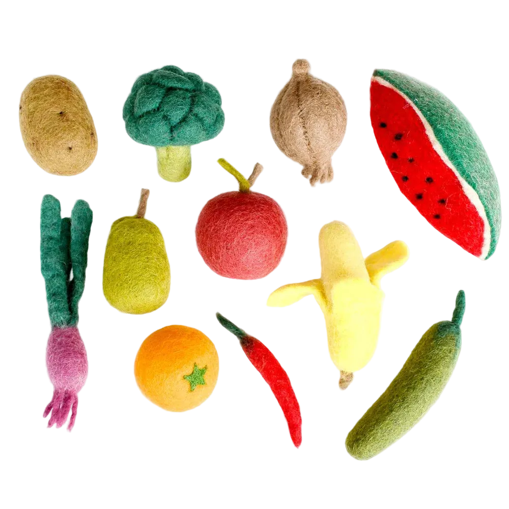 Harvest Vegetable + Fruit Set Felt Food - Tara Treasures