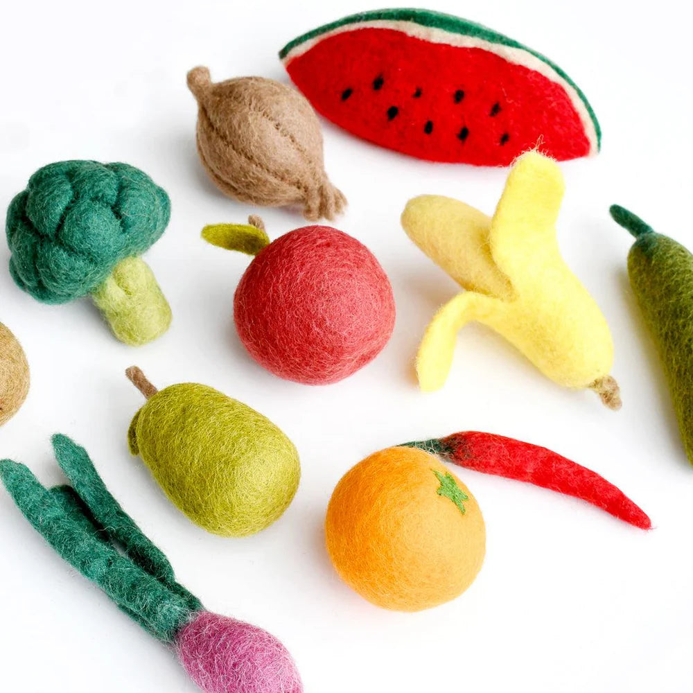 Harvest Vegetable + Fruit Set Felt Food - Tara Treasures