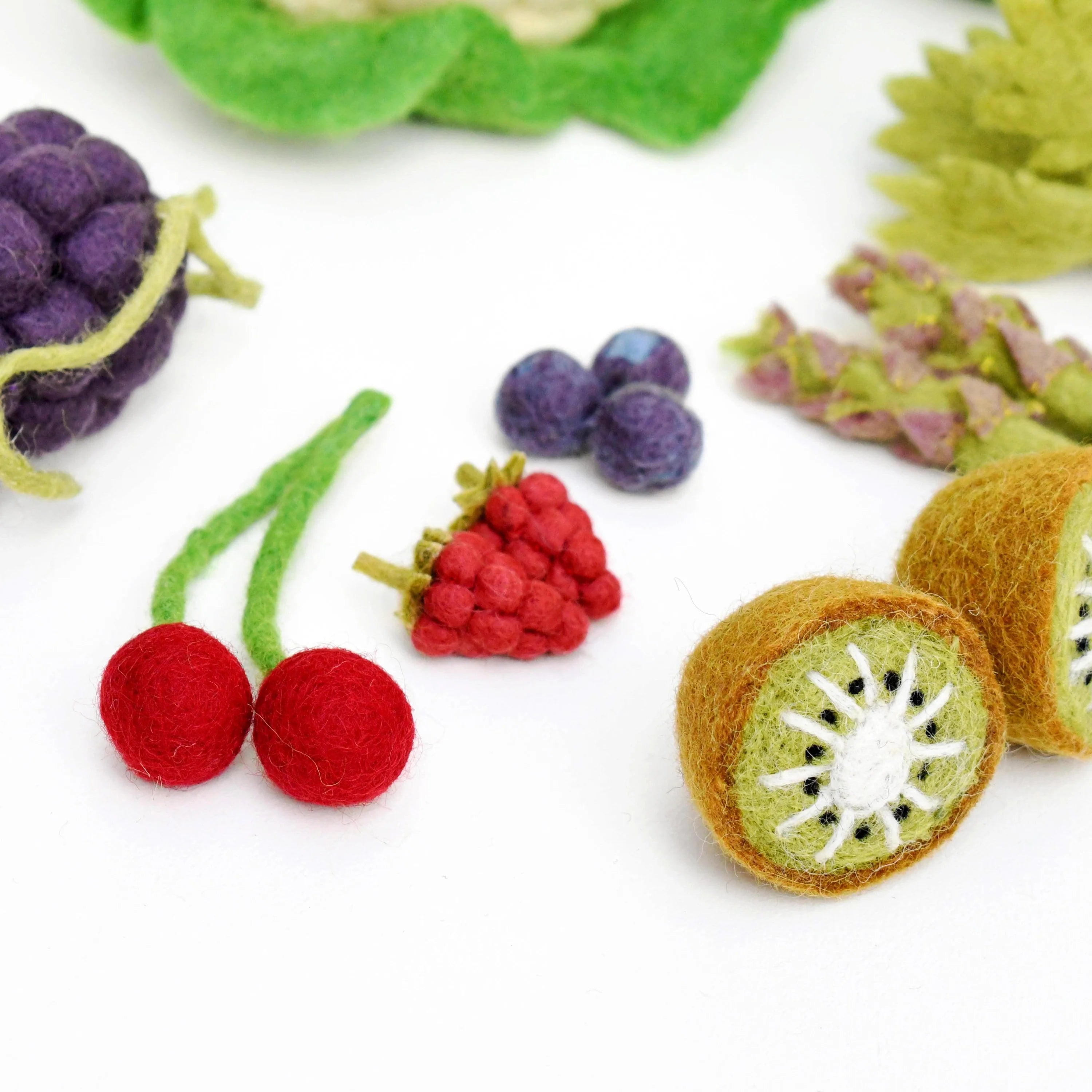 Garden Greens Vegetable + Fruit Set Felt Food - Tara Treasures