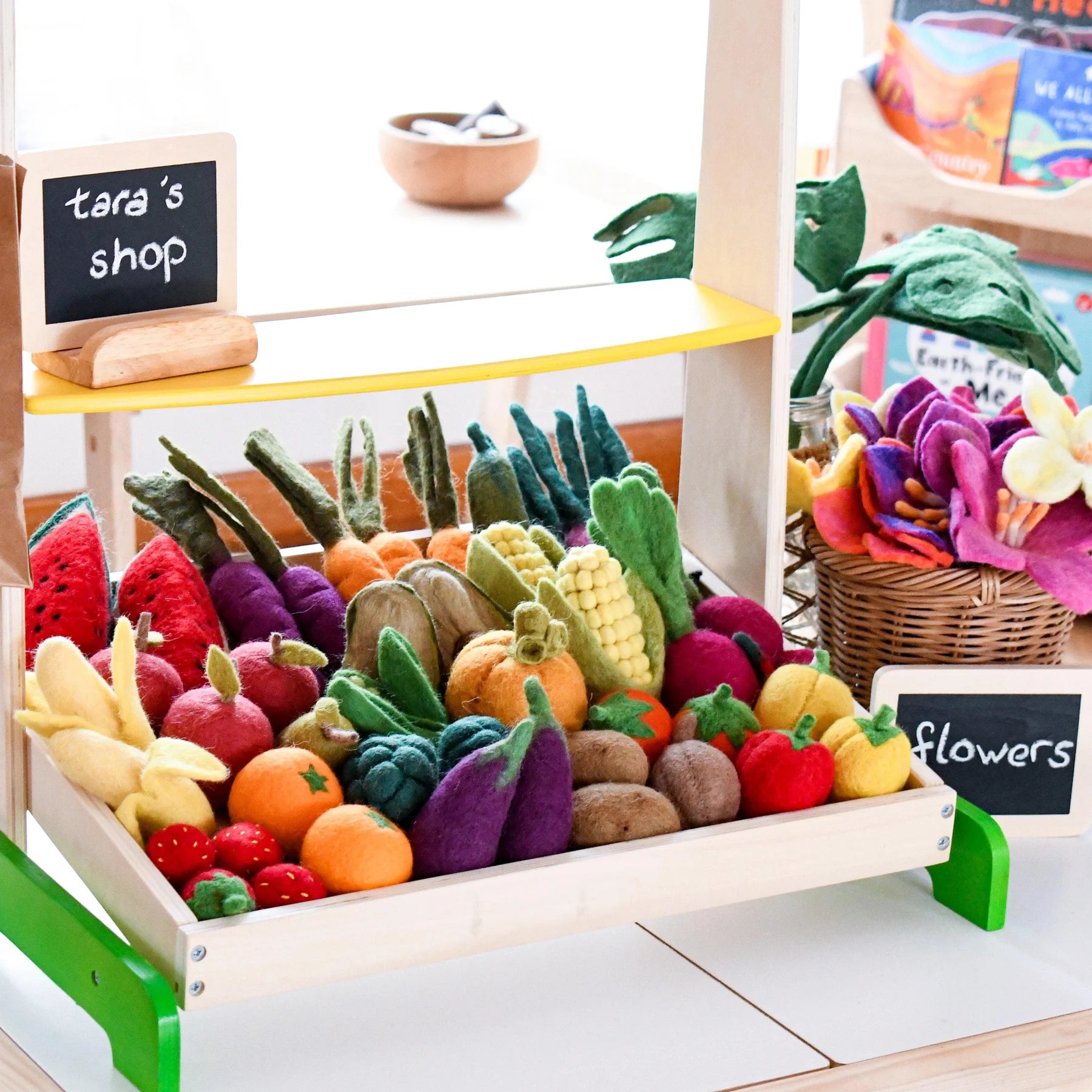Market Vegetable + Fruit Set Felt Food - Tara Treasures