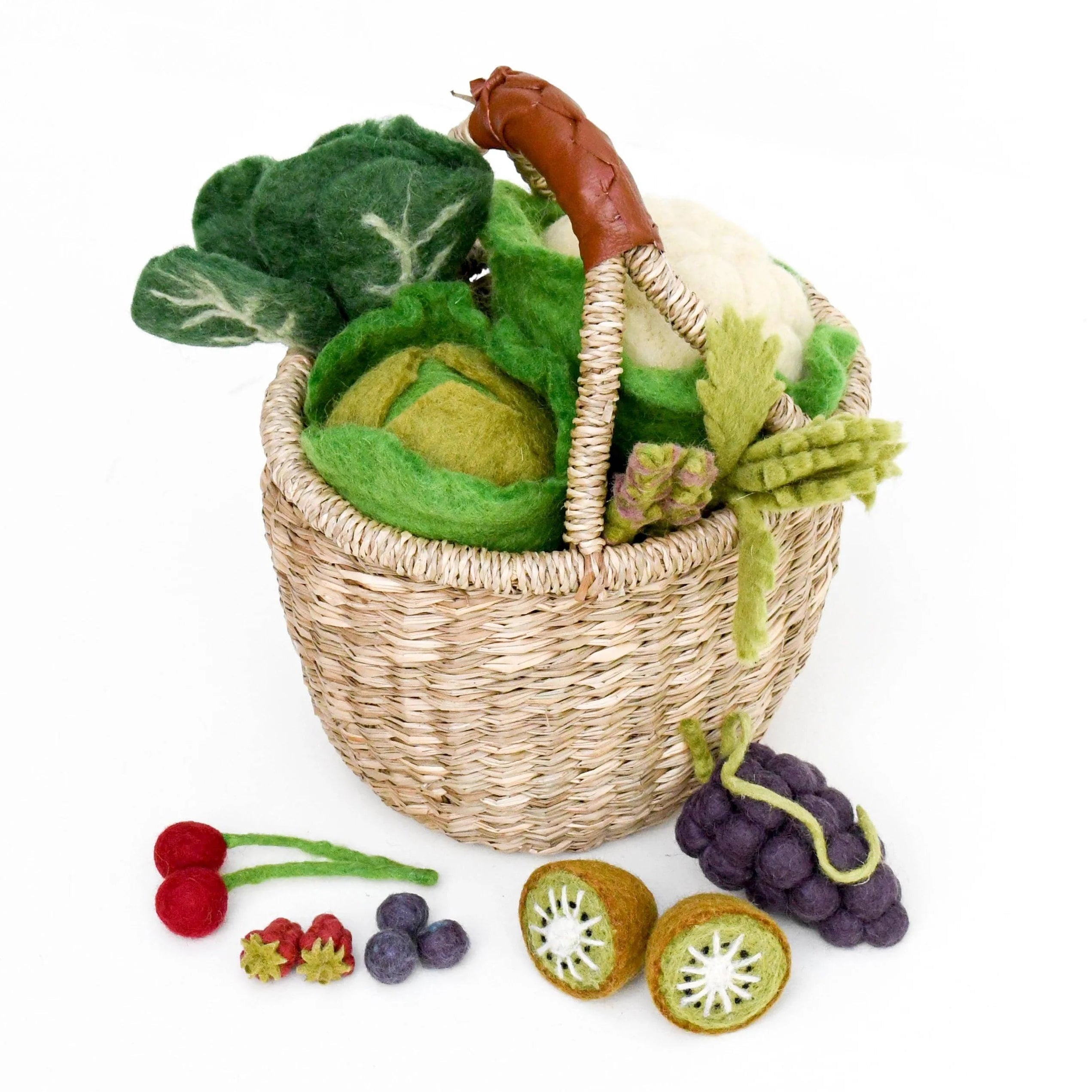 Garden Greens Vegetable + Fruit Set Felt Food - Tara Treasures