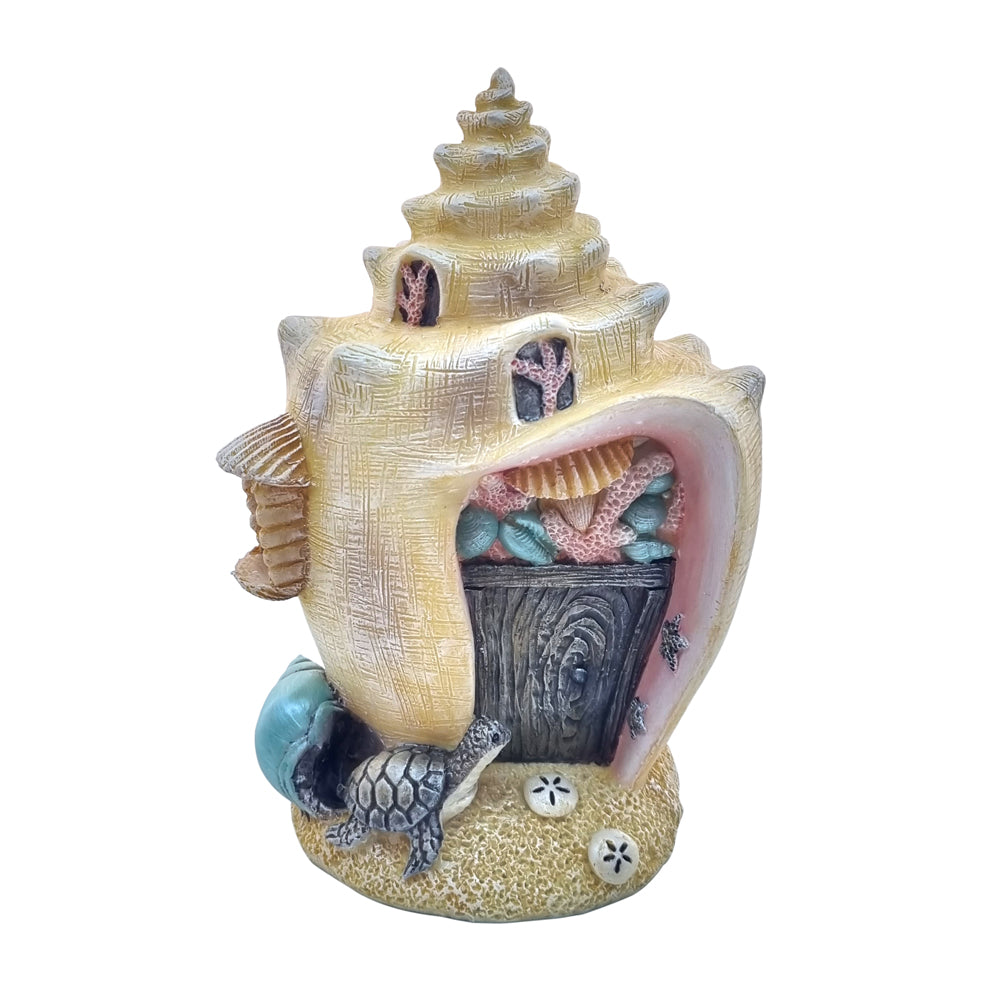 Seaside Conch Shell Fairy House - Fairy Garden